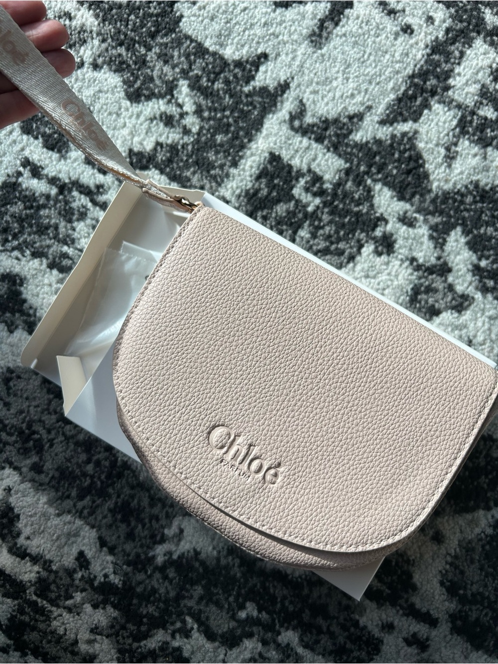 Blush Pink Pebbled Chloe Wristlet